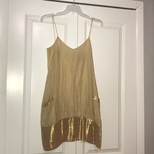Pale peach NYC sample dress